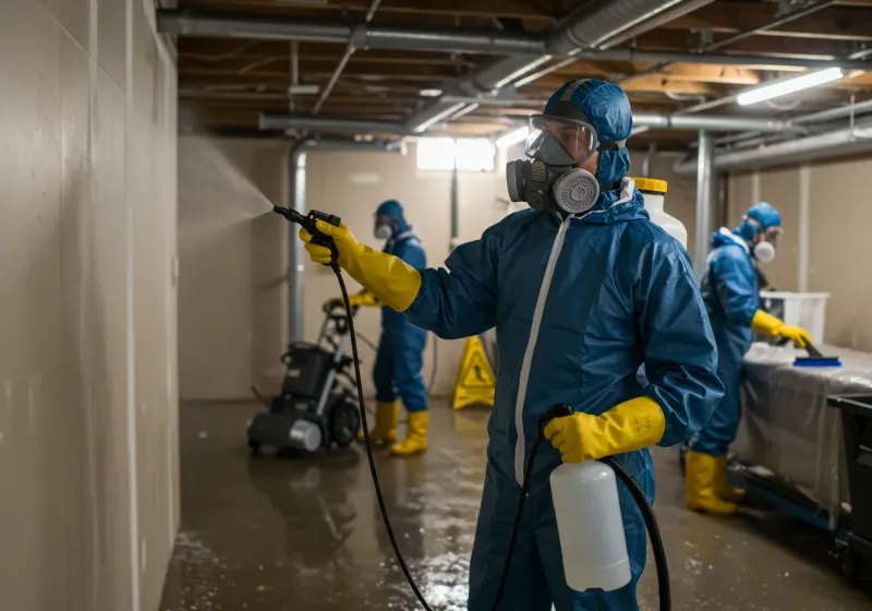 Basement Sanitization and Antimicrobial Treatment process in Benson, NC